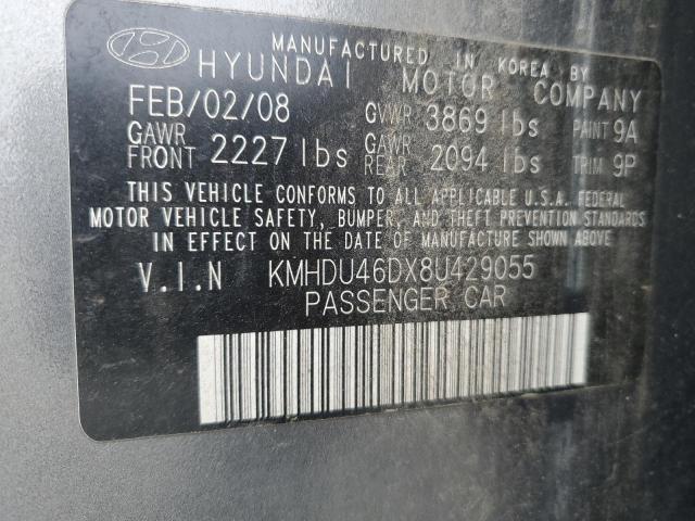 Photo 11 VIN: KMHDU46DX8U429055 - HYUNDAI ELANTRA 