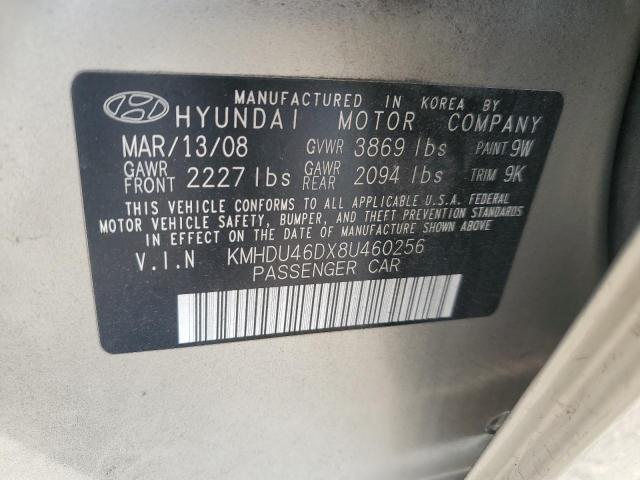 Photo 11 VIN: KMHDU46DX8U460256 - HYUNDAI ELANTRA GL 