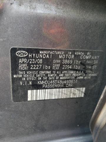 Photo 11 VIN: KMHDU46DX8U493614 - HYUNDAI ELANTRA GL 