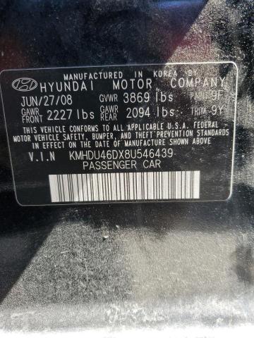 Photo 12 VIN: KMHDU46DX8U546439 - HYUNDAI ELANTRA GL 