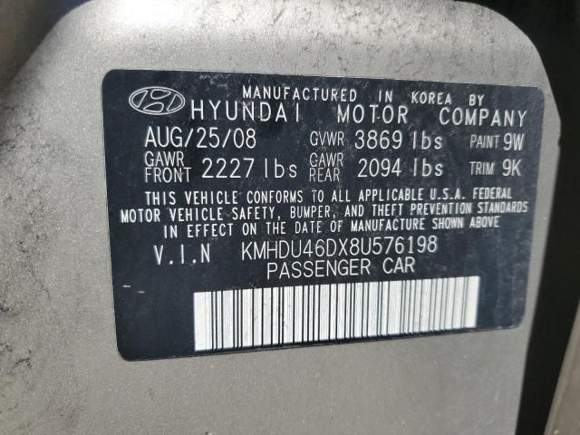 Photo 11 VIN: KMHDU46DX8U576198 - HYUNDAI ELANTRA 