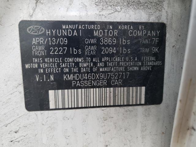 Photo 12 VIN: KMHDU46DX9U752717 - HYUNDAI ELANTRA 