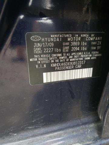 Photo 11 VIN: KMHDU46DX9U812317 - HYUNDAI ELANTRA GL 