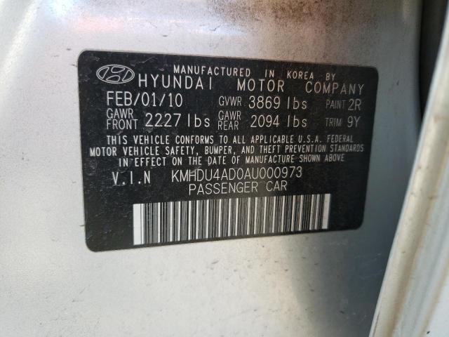 Photo 9 VIN: KMHDU4AD0AU000973 - HYUNDAI ELANTRA BL 