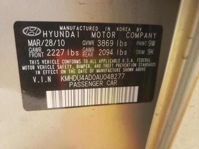 Photo 9 VIN: KMHDU4AD0AU048277 - HYUNDAI ELANTRA BL 