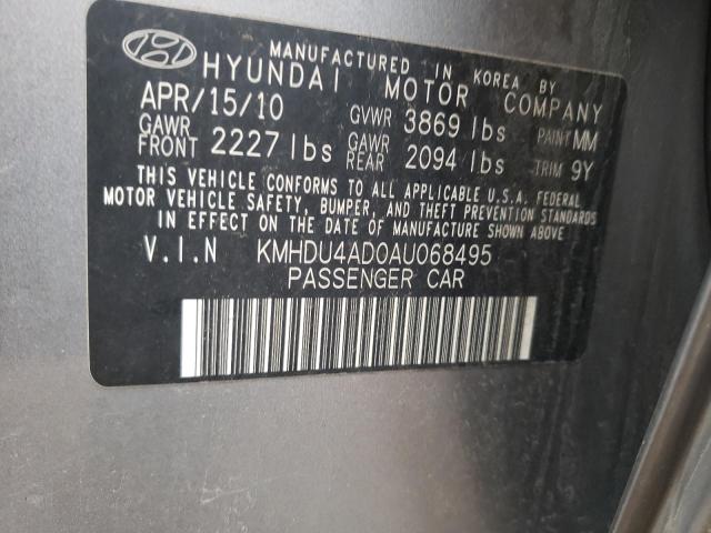 Photo 9 VIN: KMHDU4AD0AU068495 - HYUNDAI ELANTRA BL 