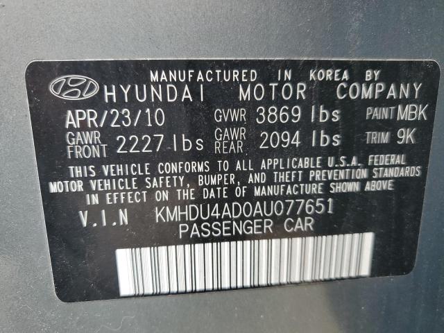 Photo 11 VIN: KMHDU4AD0AU077651 - HYUNDAI ELANTRA BL 