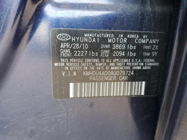 Photo 11 VIN: KMHDU4AD0AU079724 - HYUNDAI ELANTRA BL 