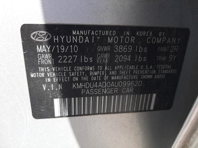 Photo 9 VIN: KMHDU4AD0AU099620 - HYUNDAI ELANTRA 