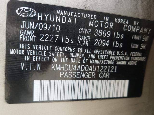 Photo 9 VIN: KMHDU4AD0AU122121 - HYUNDAI ELANTRA BL 