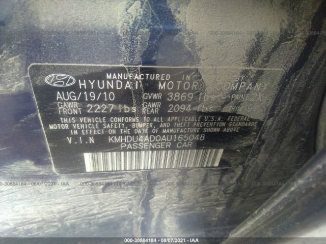 Photo 8 VIN: KMHDU4AD0AU165048 - HYUNDAI ELANTRA 