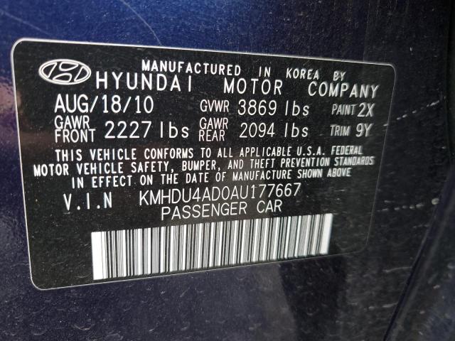 Photo 11 VIN: KMHDU4AD0AU177667 - HYUNDAI ELANTRA BL 