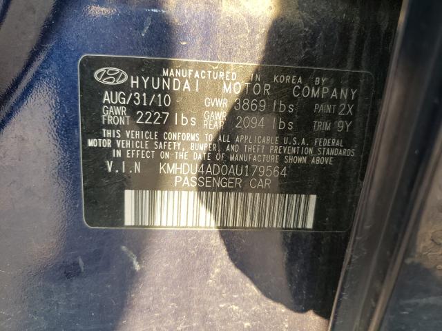 Photo 9 VIN: KMHDU4AD0AU179564 - HYUNDAI ELANTRA BL 