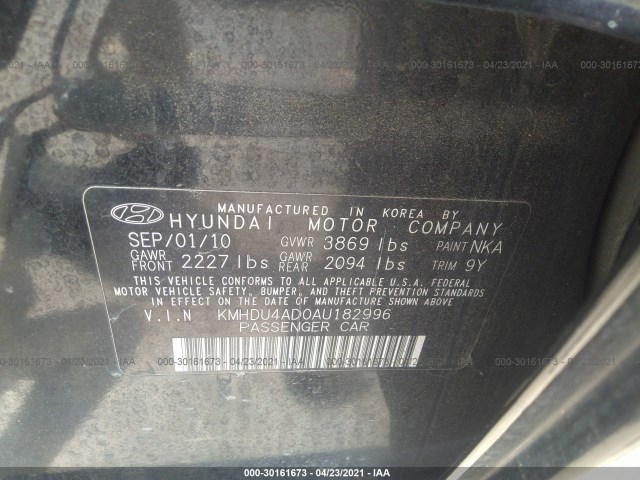 Photo 8 VIN: KMHDU4AD0AU182996 - HYUNDAI ELANTRA 