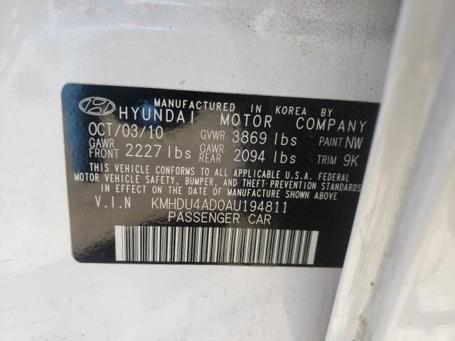 Photo 9 VIN: KMHDU4AD0AU194811 - HYUNDAI ELANTRA BL 