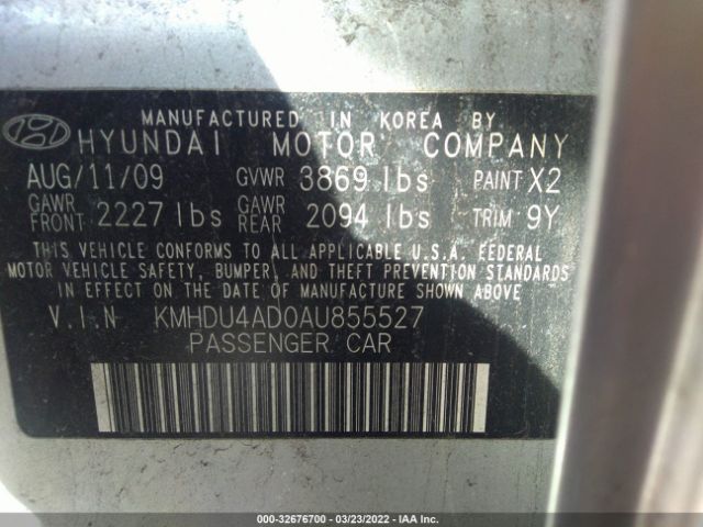 Photo 8 VIN: KMHDU4AD0AU855527 - HYUNDAI ELANTRA 