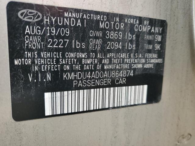 Photo 12 VIN: KMHDU4AD0AU864874 - HYUNDAI ELANTRA 