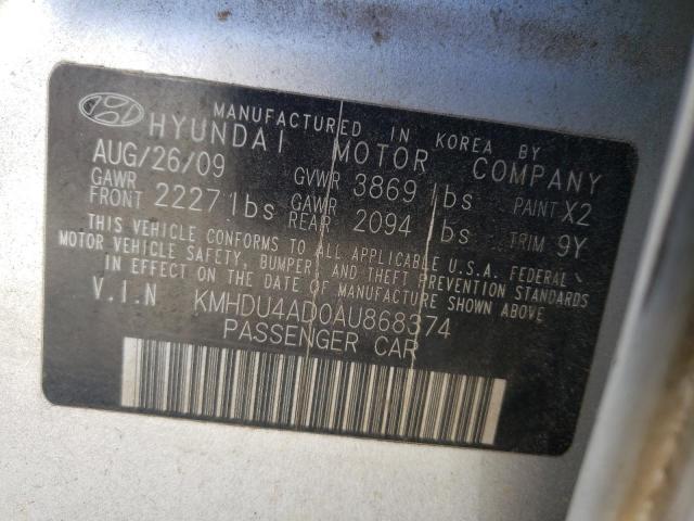 Photo 9 VIN: KMHDU4AD0AU868374 - HYUNDAI ELANTRA BL 