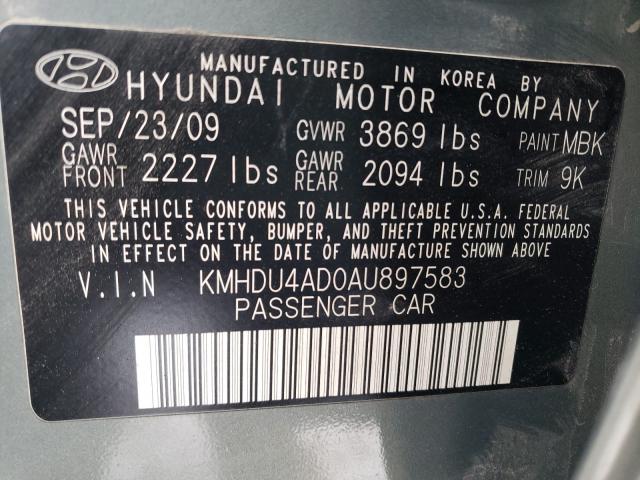 Photo 9 VIN: KMHDU4AD0AU897583 - HYUNDAI ELANTRA BL 