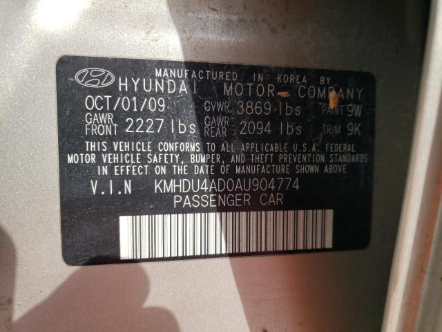 Photo 11 VIN: KMHDU4AD0AU904774 - HYUNDAI ELANTRA 