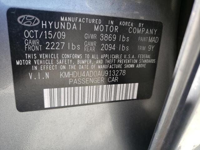 Photo 11 VIN: KMHDU4AD0AU913278 - HYUNDAI ELANTRA BL 