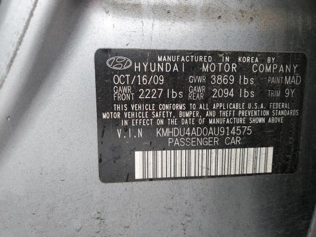 Photo 11 VIN: KMHDU4AD0AU914575 - HYUNDAI ELANTRA 