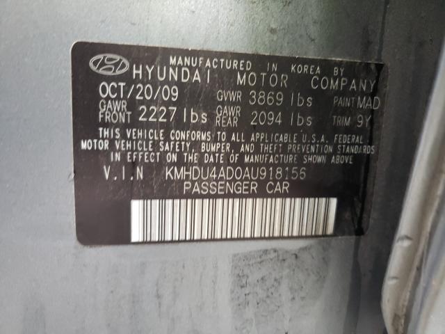 Photo 9 VIN: KMHDU4AD0AU918156 - HYUNDAI ELANTRA BL 