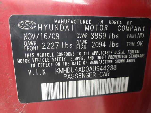 Photo 11 VIN: KMHDU4AD0AU944238 - HYUNDAI ELANTRA BL 