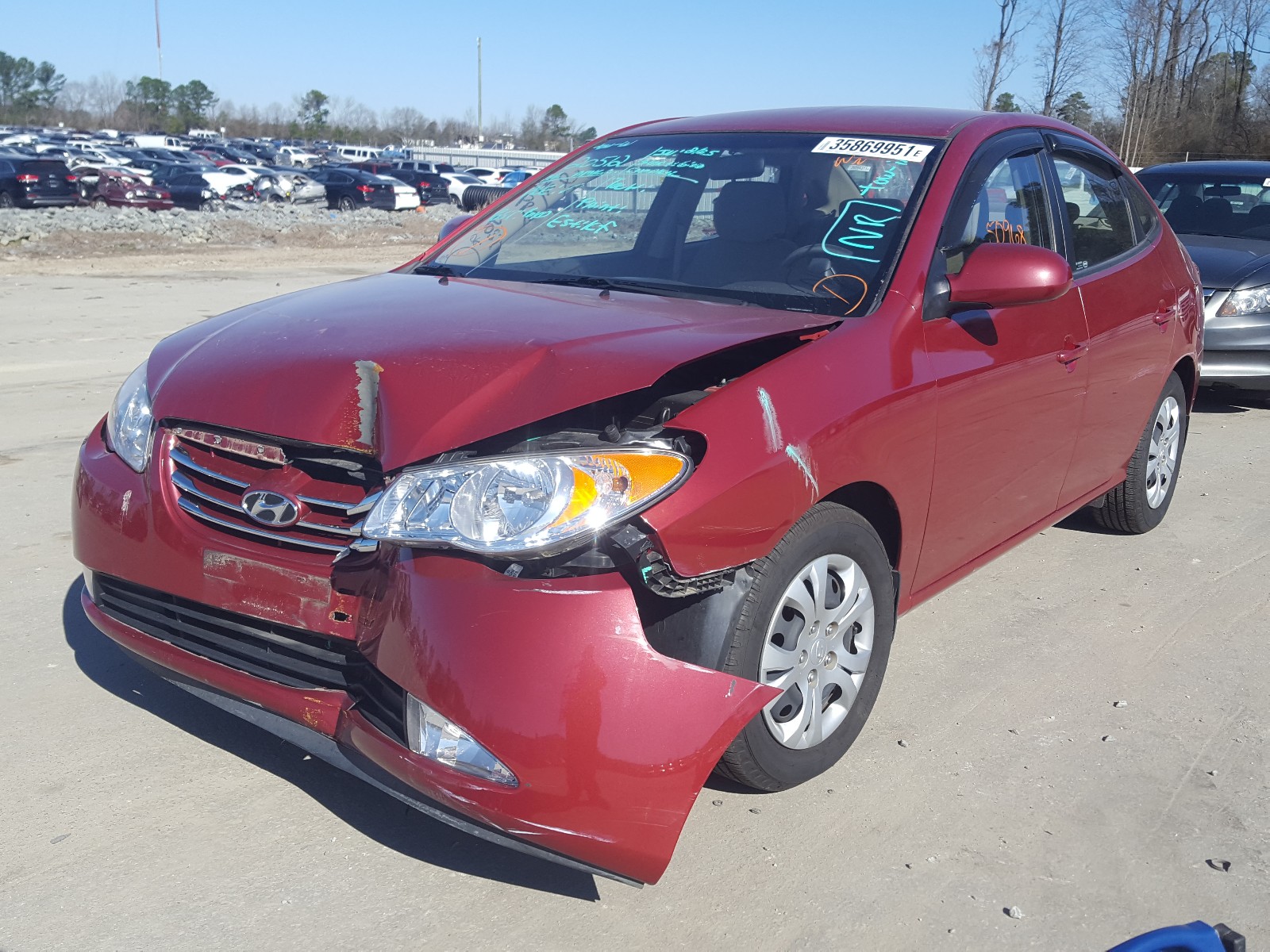 Photo 1 VIN: KMHDU4AD1AU044352 - HYUNDAI ELANTRA BL 