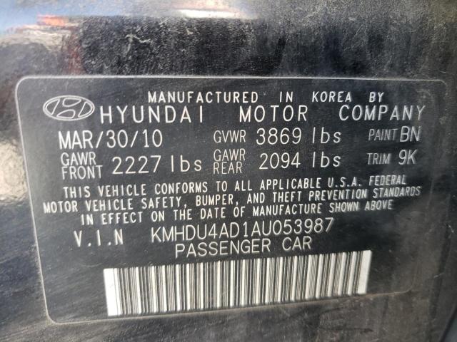 Photo 9 VIN: KMHDU4AD1AU053987 - HYUNDAI ELANTRA BL 