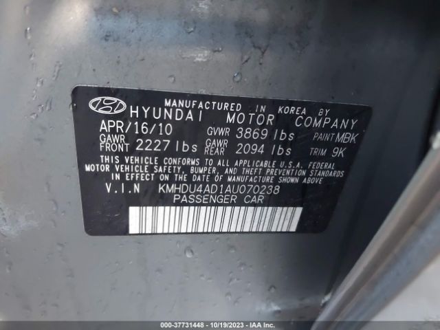 Photo 8 VIN: KMHDU4AD1AU070238 - HYUNDAI ELANTRA 