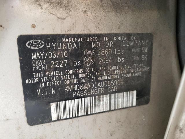 Photo 12 VIN: KMHDU4AD1AU085919 - HYUNDAI ELANTRA BL 