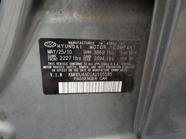 Photo 9 VIN: KMHDU4AD1AU105585 - HYUNDAI ELANTRA BL 