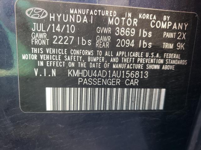 Photo 9 VIN: KMHDU4AD1AU156813 - HYUNDAI ELANTRA BL 