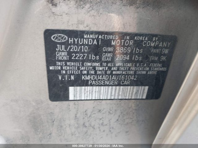 Photo 8 VIN: KMHDU4AD1AU161042 - HYUNDAI ELANTRA 