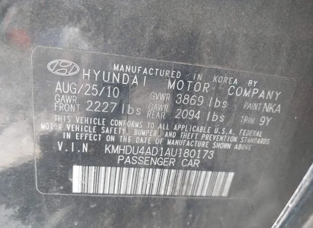 Photo 8 VIN: KMHDU4AD1AU180173 - HYUNDAI ELANTRA 