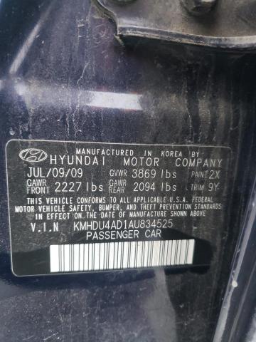 Photo 9 VIN: KMHDU4AD1AU834525 - HYUNDAI ELANTRA BL 