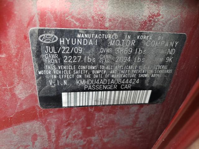 Photo 9 VIN: KMHDU4AD1AU844424 - HYUNDAI ELANTRA BL 