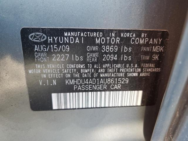 Photo 11 VIN: KMHDU4AD1AU861529 - HYUNDAI ELANTRA BL 