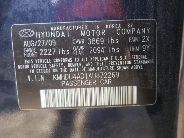 Photo 9 VIN: KMHDU4AD1AU872269 - HYUNDAI ELANTRA BL 