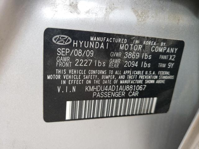 Photo 12 VIN: KMHDU4AD1AU881067 - HYUNDAI ELANTRA BL 