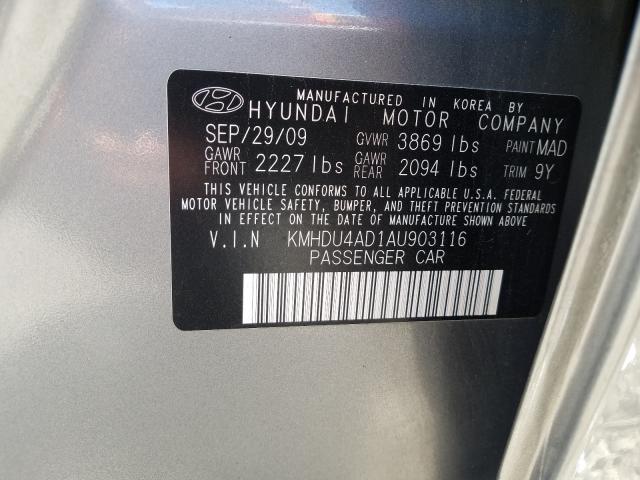 Photo 9 VIN: KMHDU4AD1AU903116 - HYUNDAI ELANTRA BL 