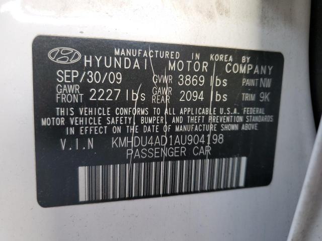 Photo 11 VIN: KMHDU4AD1AU904198 - HYUNDAI ELANTRA BL 