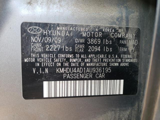 Photo 11 VIN: KMHDU4AD1AU936195 - HYUNDAI ELANTRA BL 