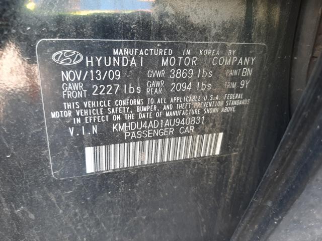 Photo 9 VIN: KMHDU4AD1AU940831 - HYUNDAI ELANTRA BL 