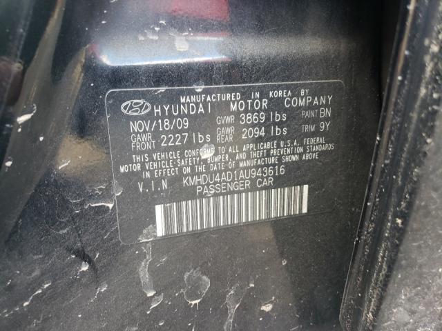 Photo 9 VIN: KMHDU4AD1AU943616 - HYUNDAI ELANTRA BL 