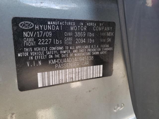 Photo 9 VIN: KMHDU4AD1AU945138 - HYUNDAI ELANTRA BL 