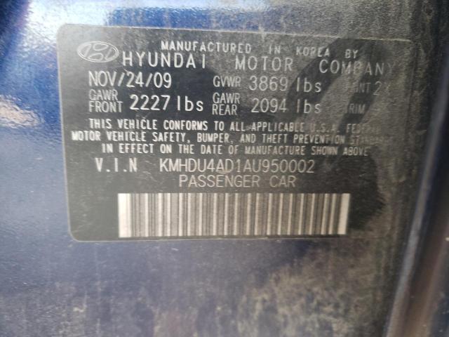 Photo 11 VIN: KMHDU4AD1AU950002 - HYUNDAI ELANTRA 