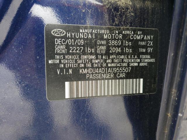 Photo 11 VIN: KMHDU4AD1AU955507 - HYUNDAI ELANTRA BL 