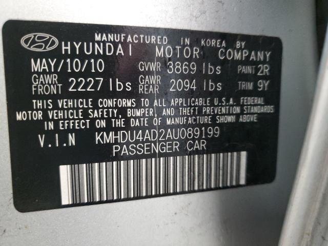 Photo 12 VIN: KMHDU4AD2AU089199 - HYUNDAI ELANTRA 